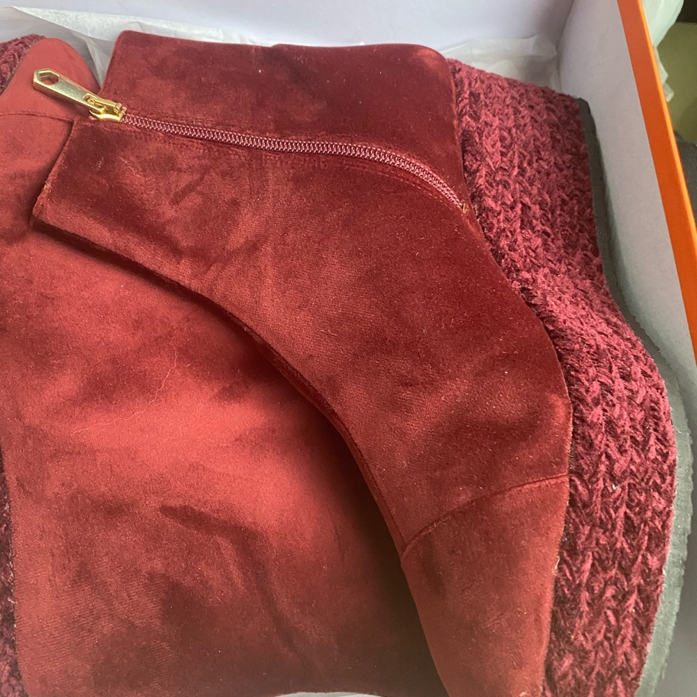 Castaner Nadia red wedge rope ankle booties 40